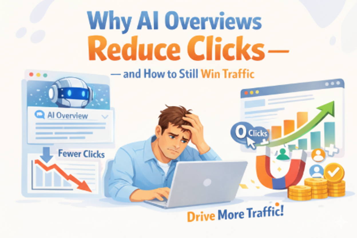 Why AI Overviews Reduce Clicks and How to Still Win Traffic